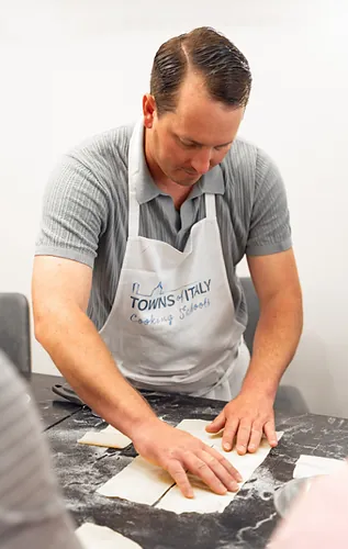Hands on lasagna